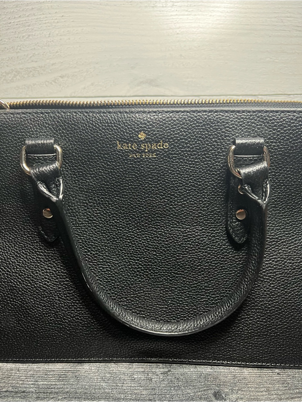 kate spade black pebbled leather crossbody satchel - Picture 7 of 12